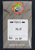 HL×5 (HAx1) (10本入) ブラザーホームロック用・職業用ミシン針(平柄針)